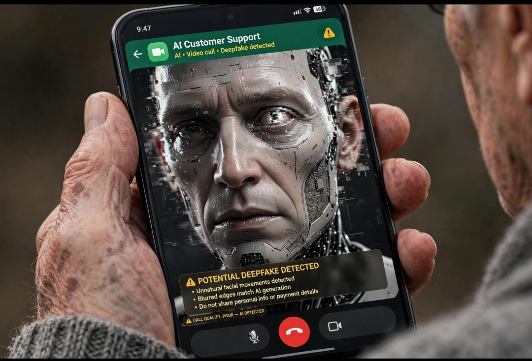 ai deepfake video call blurry face signs seniors should check 2026