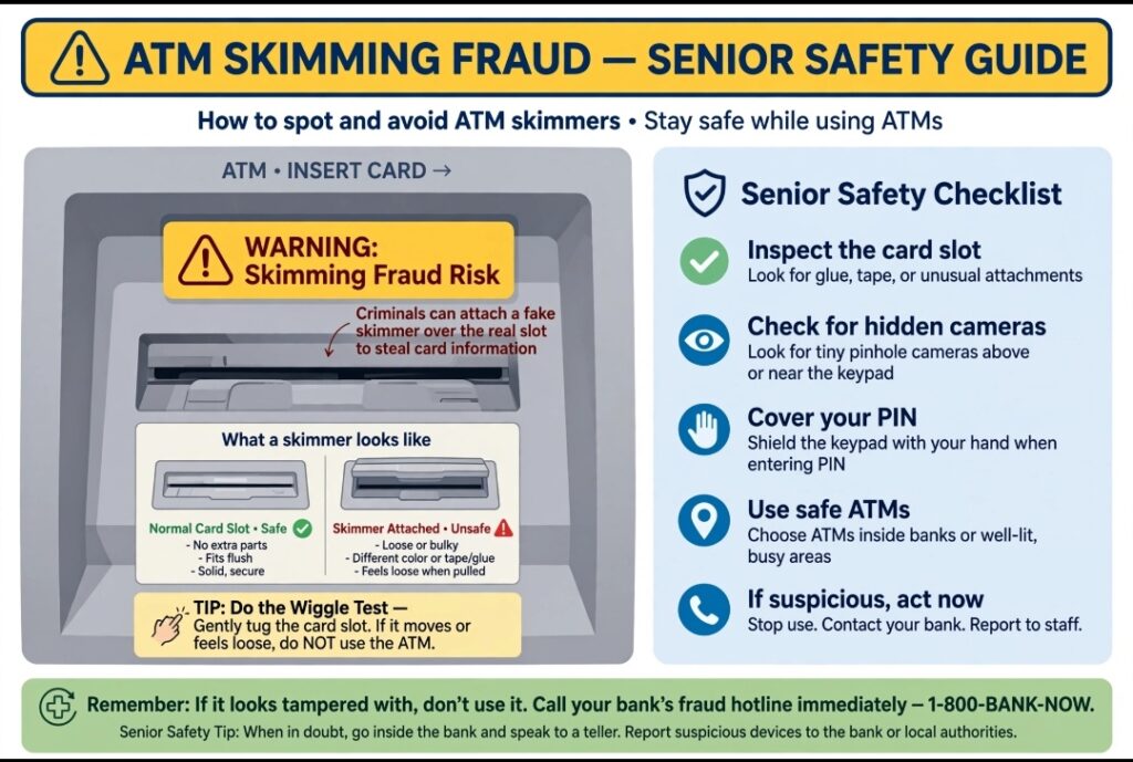 atm card skimming fraud how to spot and avoid for seniors